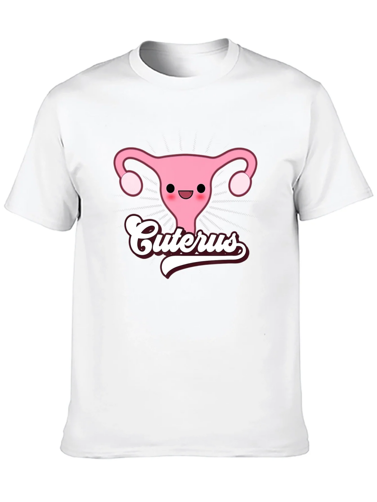 Cuterus Black Graphic Tee - Funny Uterus Shirt product image 8