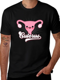 Cuterus Black Graphic Tee - Funny Uterus Shirt product image 1