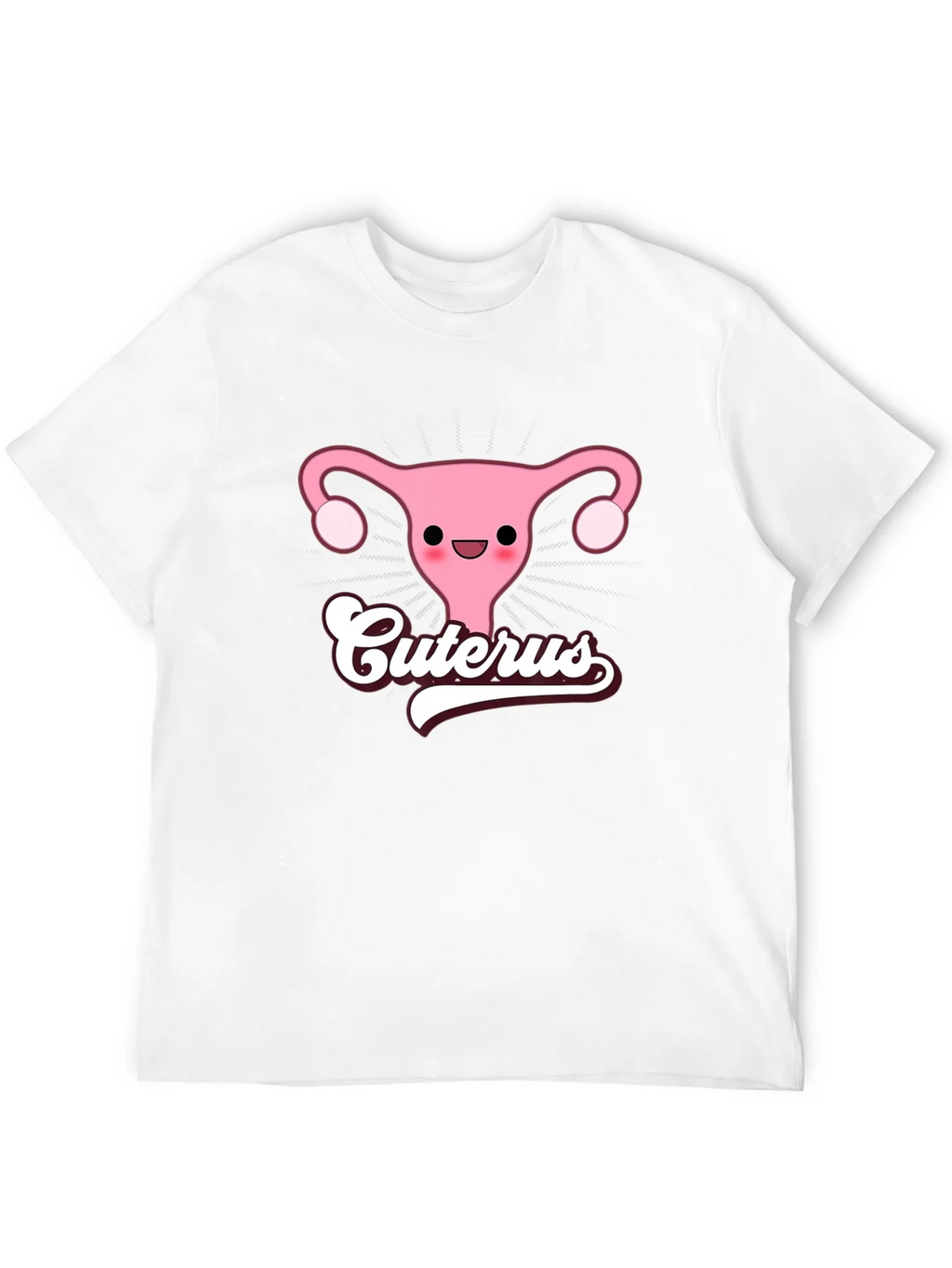Cuterus Black Graphic Tee - Funny Uterus Shirt product image 10