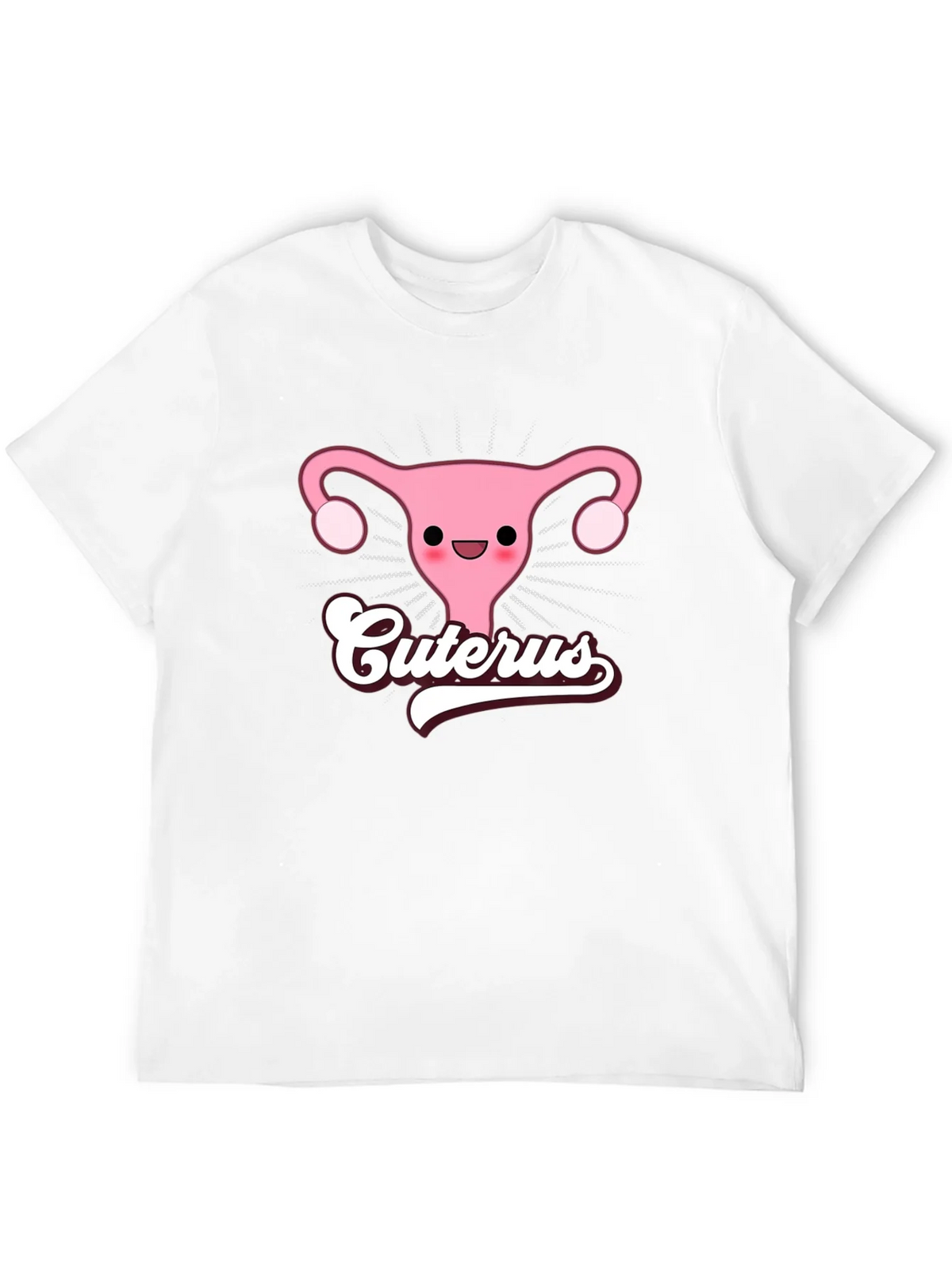 Cuterus Black Graphic Tee - Funny Uterus Shirt product image 10