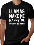 Llamas Make Me Happy T-Shirt product image 1