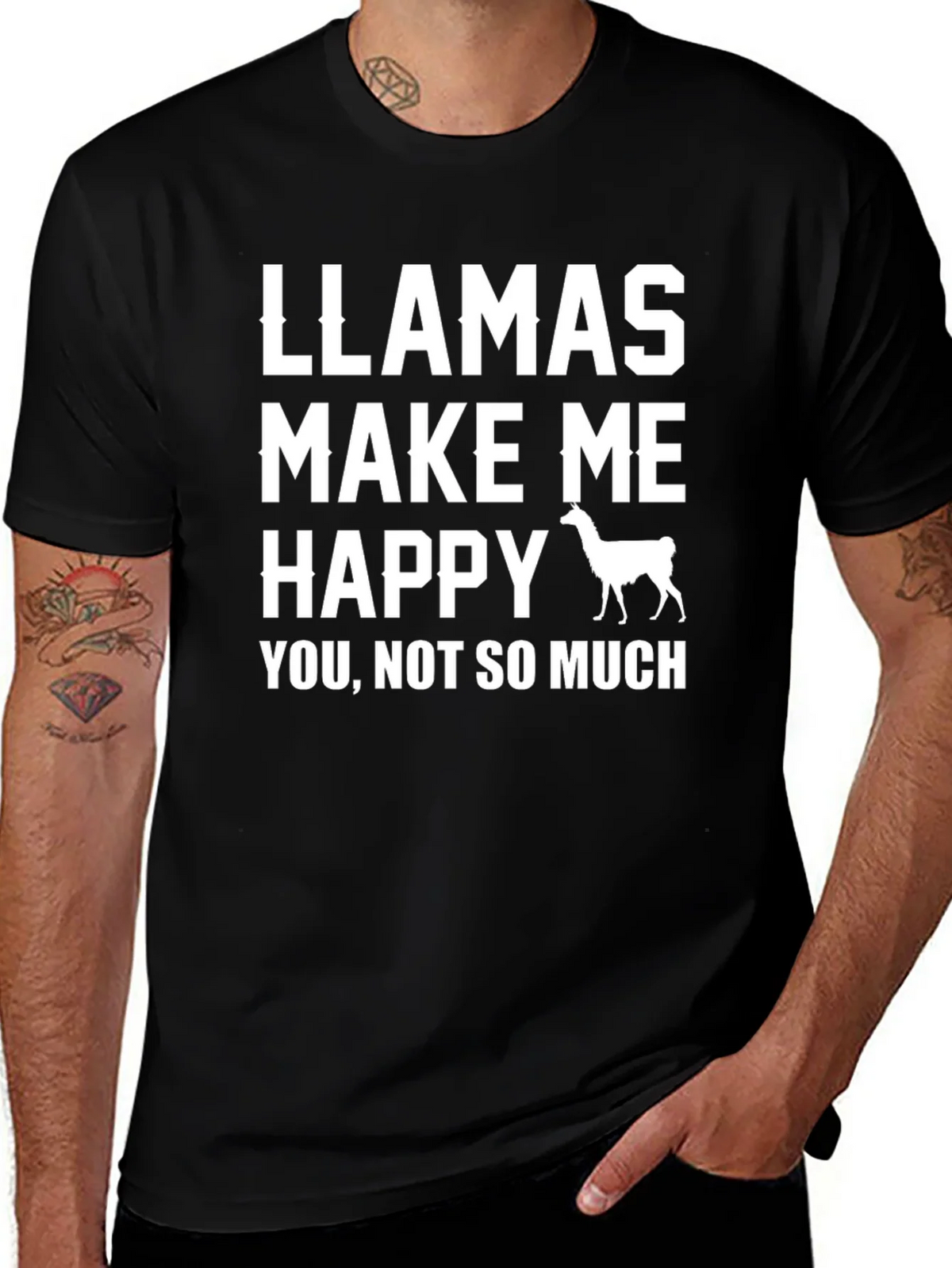Llamas Make Me Happy T-Shirt product image 1
