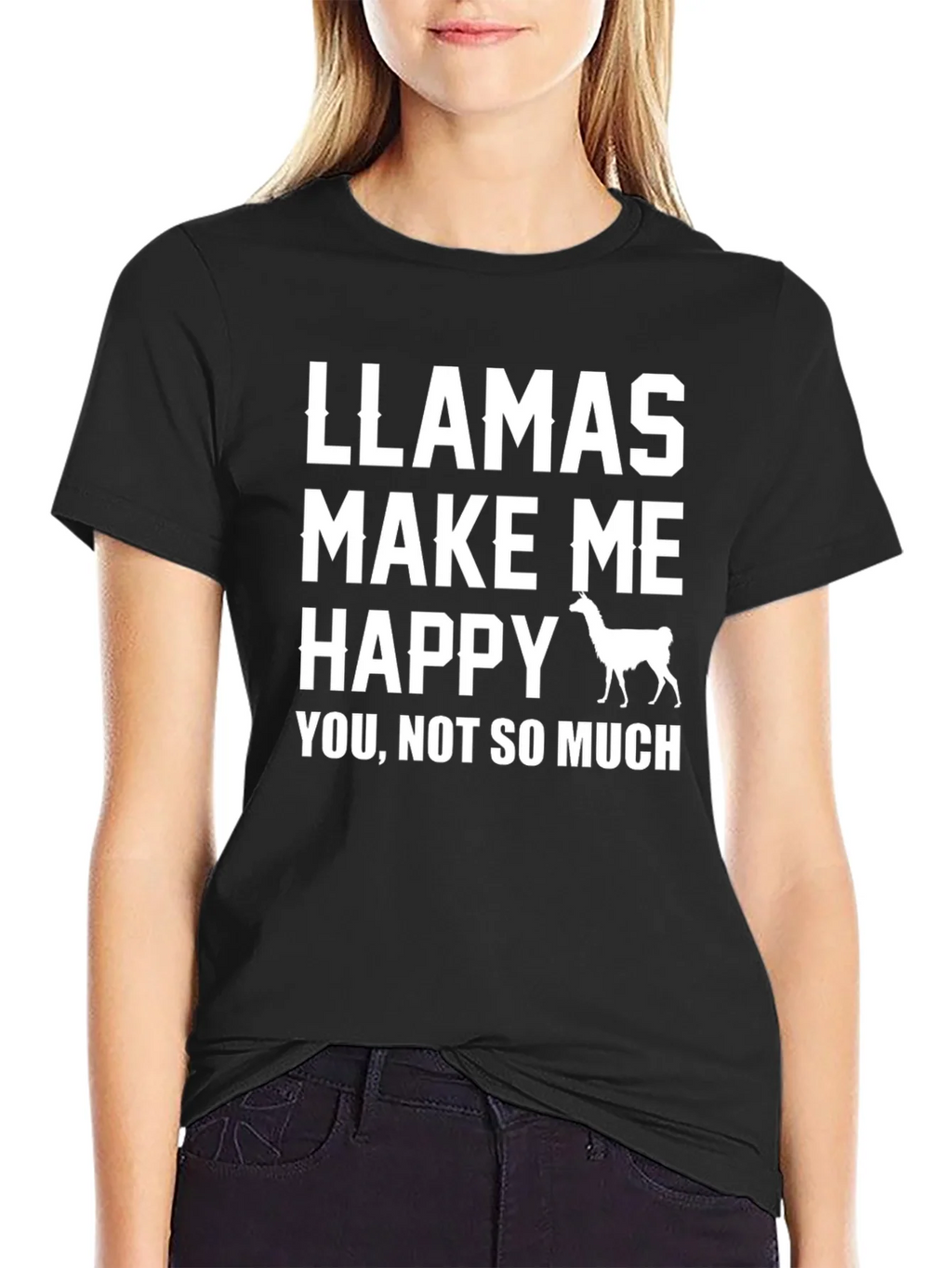 Llamas Make Me Happy T-Shirt product image 2