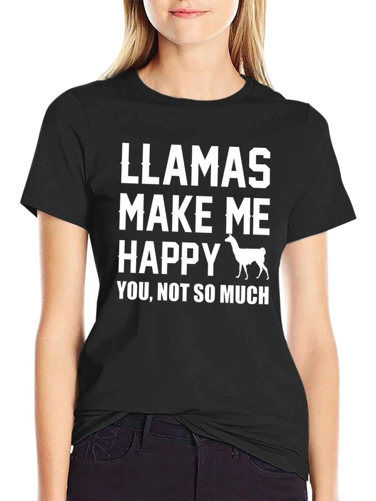Llamas Make Me Happy T-Shirt product image 2