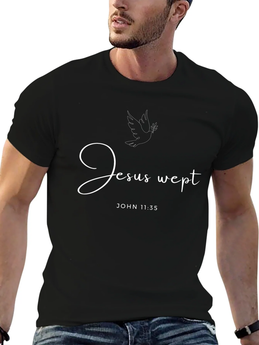 Jesus Wept Dove Graphic T-Shirt - Christian Apparel product image 6