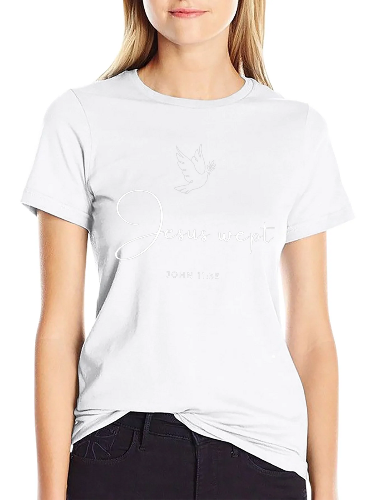 Jesus Wept Dove Graphic T-Shirt - Christian Apparel product image 8