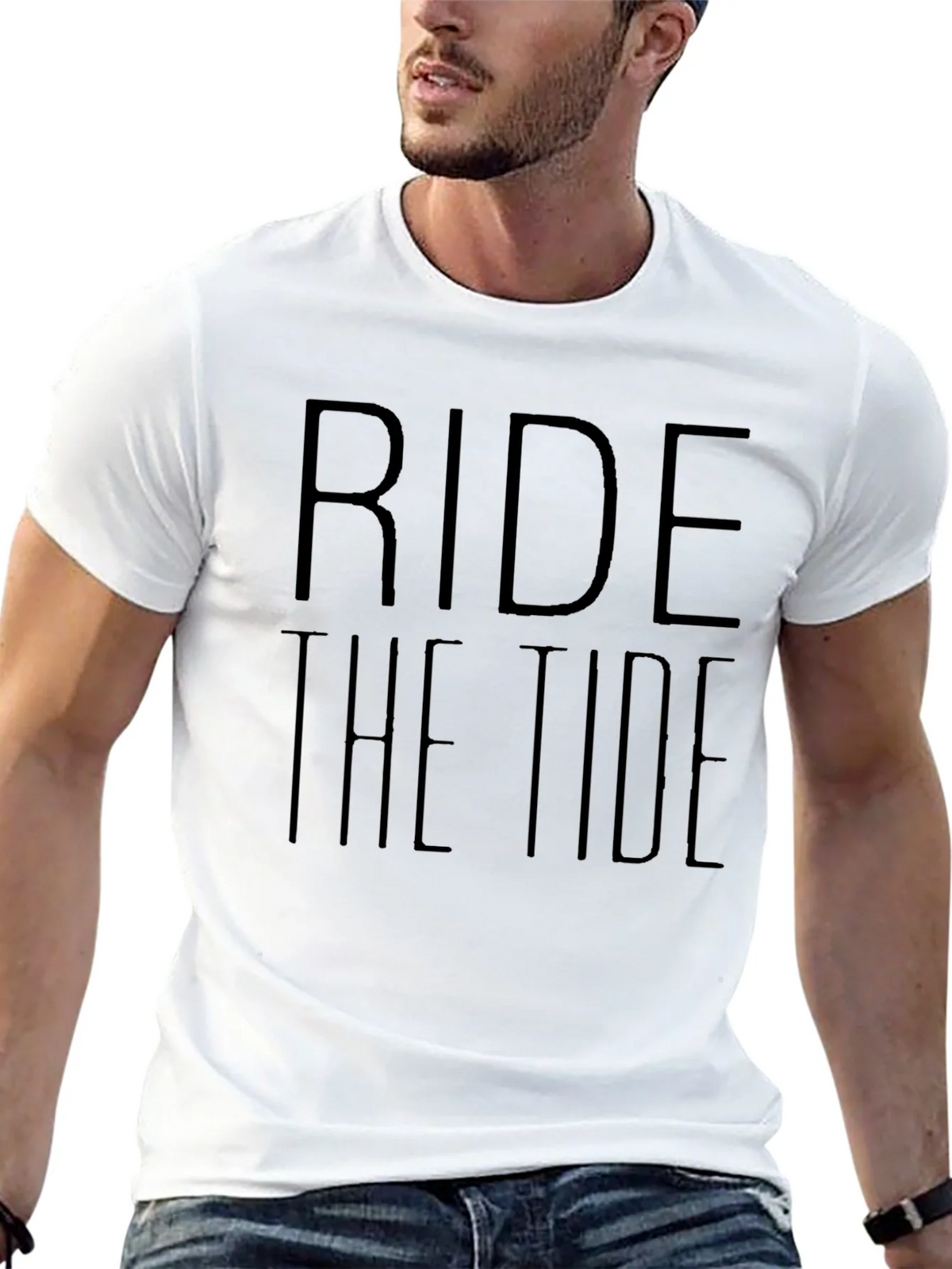 Ride the Tide Black Graphic T-Shirt product image 12