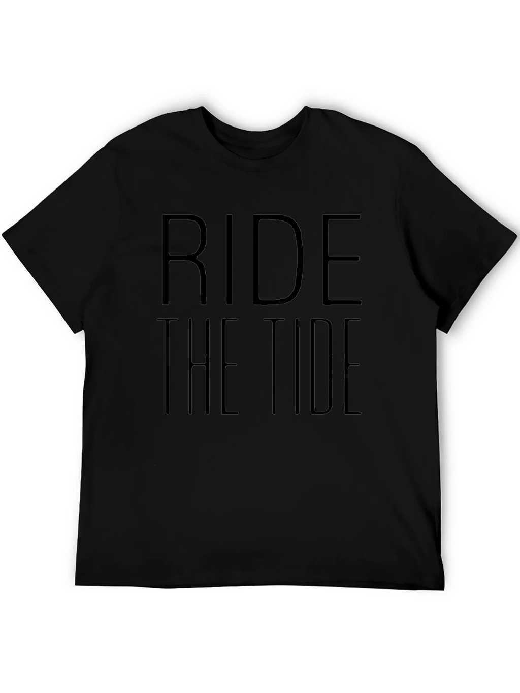 Ride the Tide Black Graphic T-Shirt product image 5