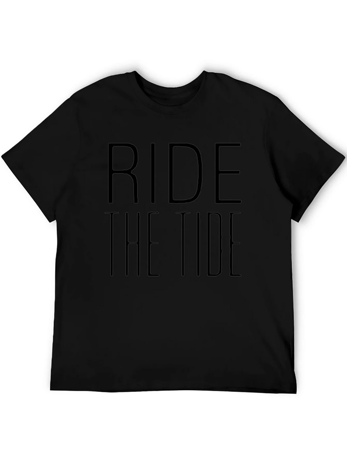 Ride the Tide Black Graphic T-Shirt product image 5