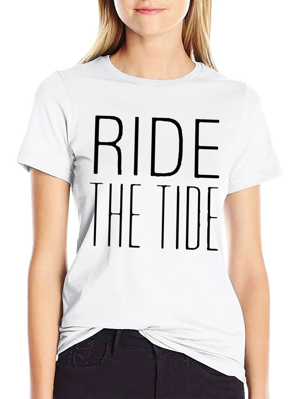 Ride the Tide Black Graphic T-Shirt product image 8
