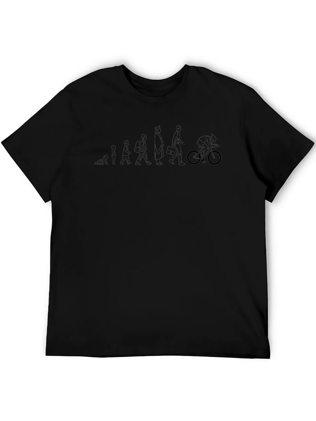 Evolution of Cyclist Black T-Shirt product image 5