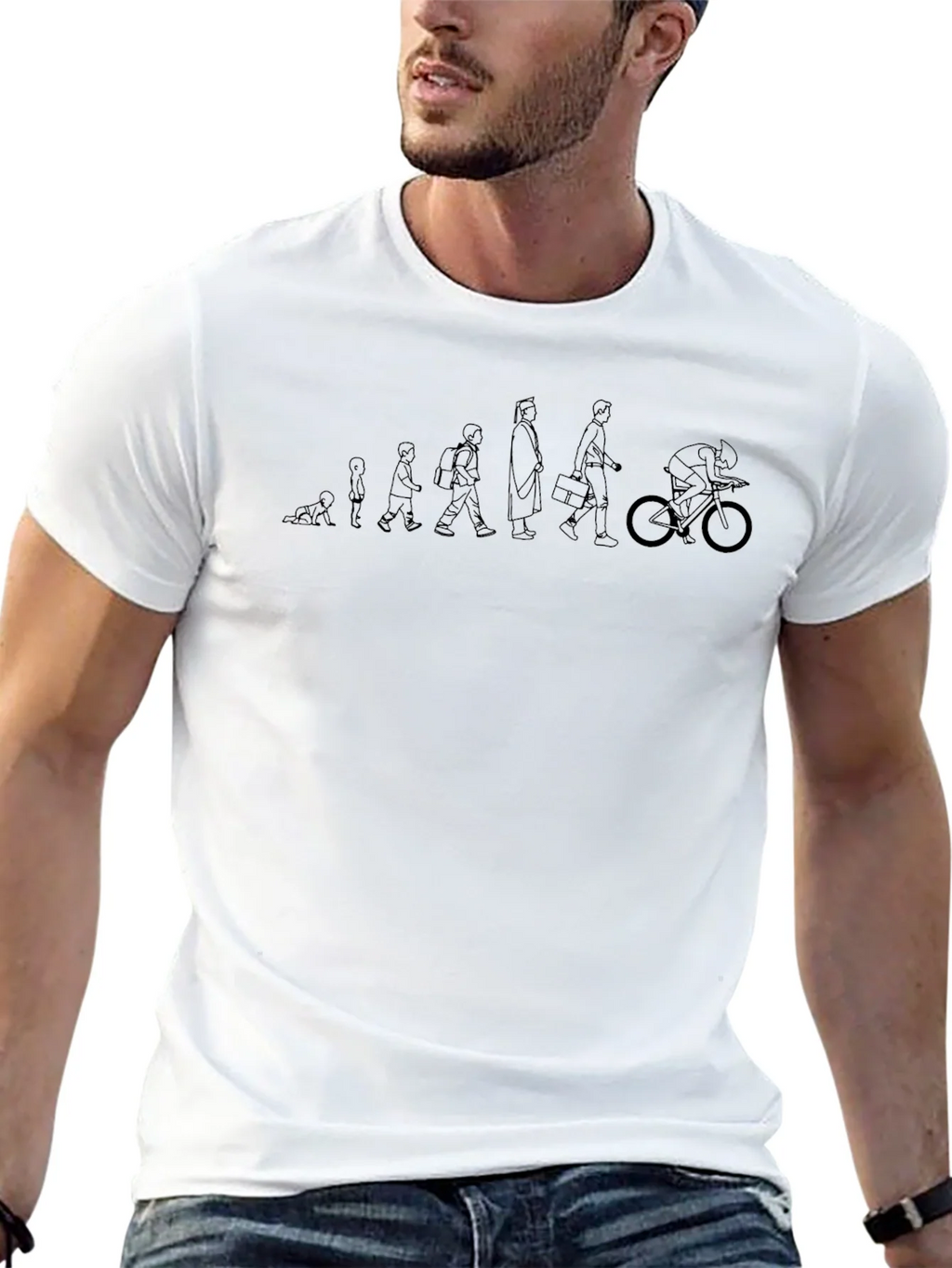 Evolution of Cyclist Black T-Shirt product image 11