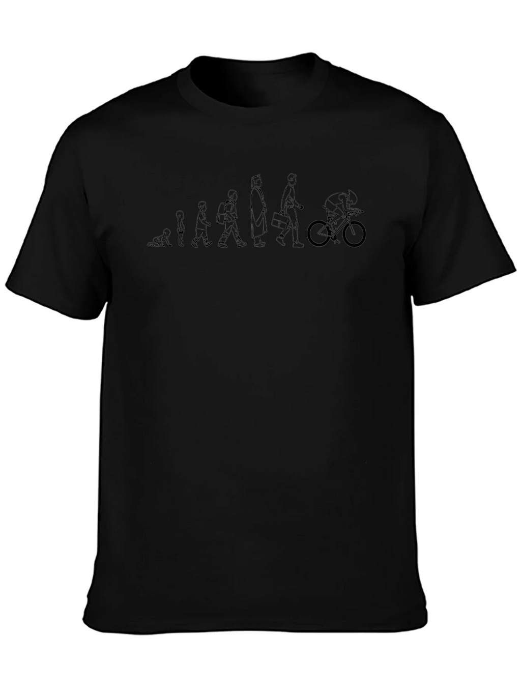 Evolution of Cyclist Black T-Shirt product image 3
