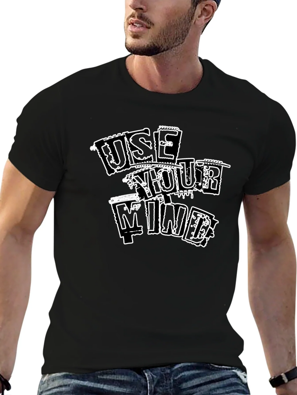 Use Your Mind Graphic T-Shirt - Black product image 6