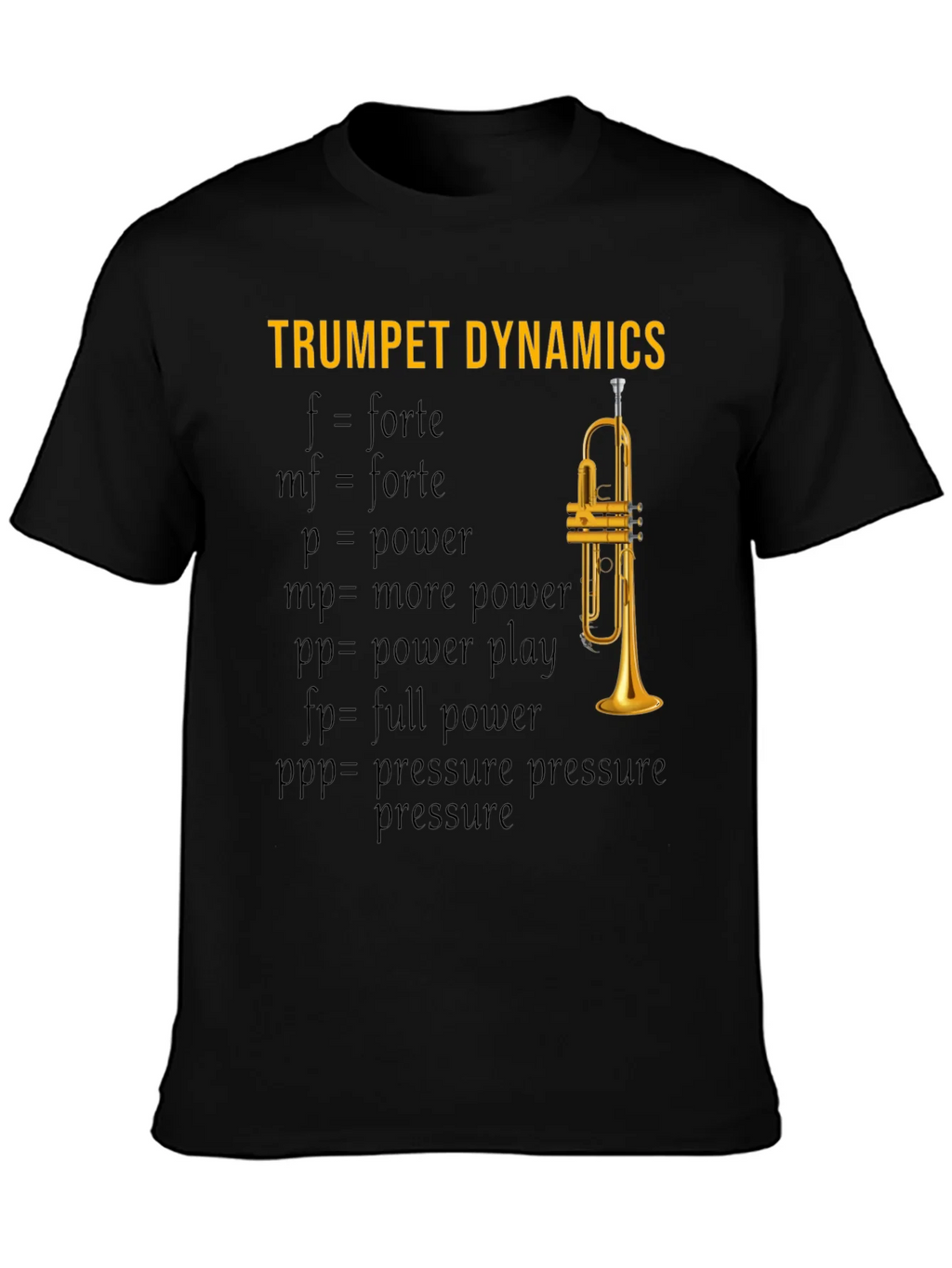 Trumpet Dynamics T-Shirt - Music Lover Apparel product image 3