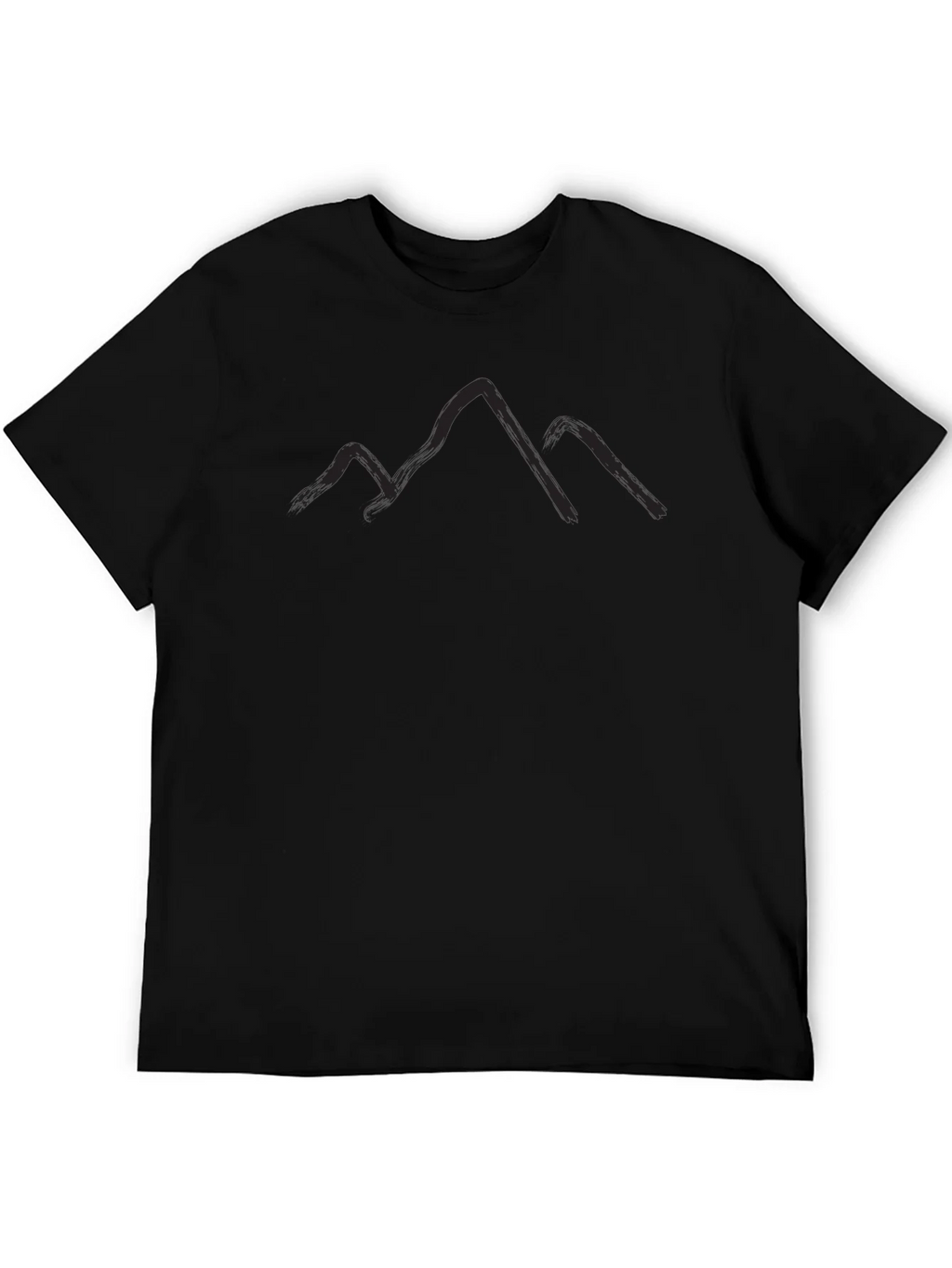 Mountain Silhouette Graphic Tee - Black Casual T-Shirt product image 5