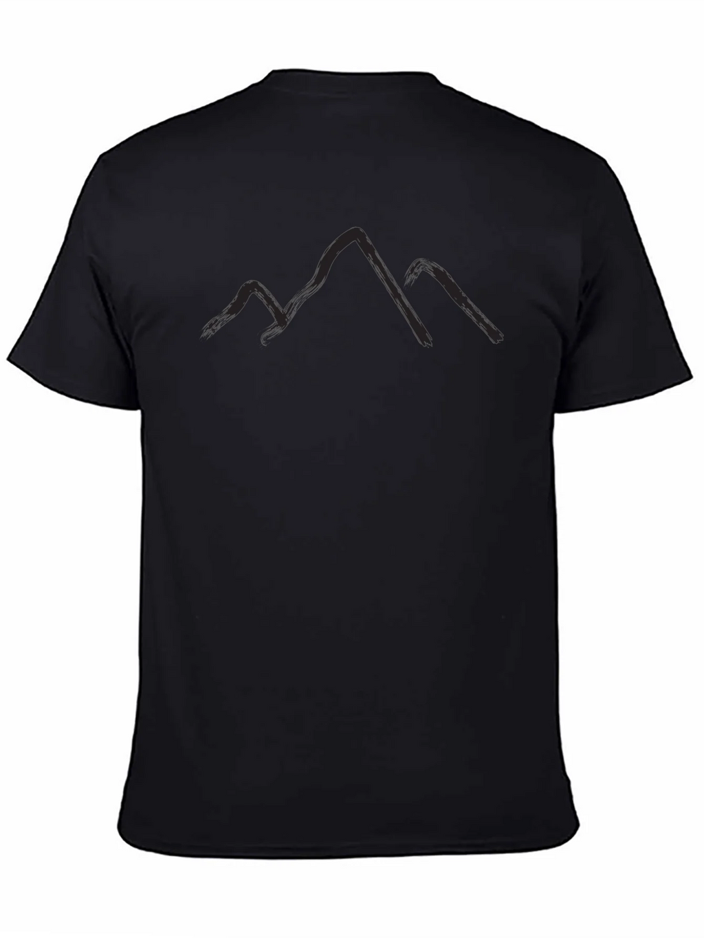 Mountain Silhouette Graphic Tee - Black Casual T-Shirt product image 4