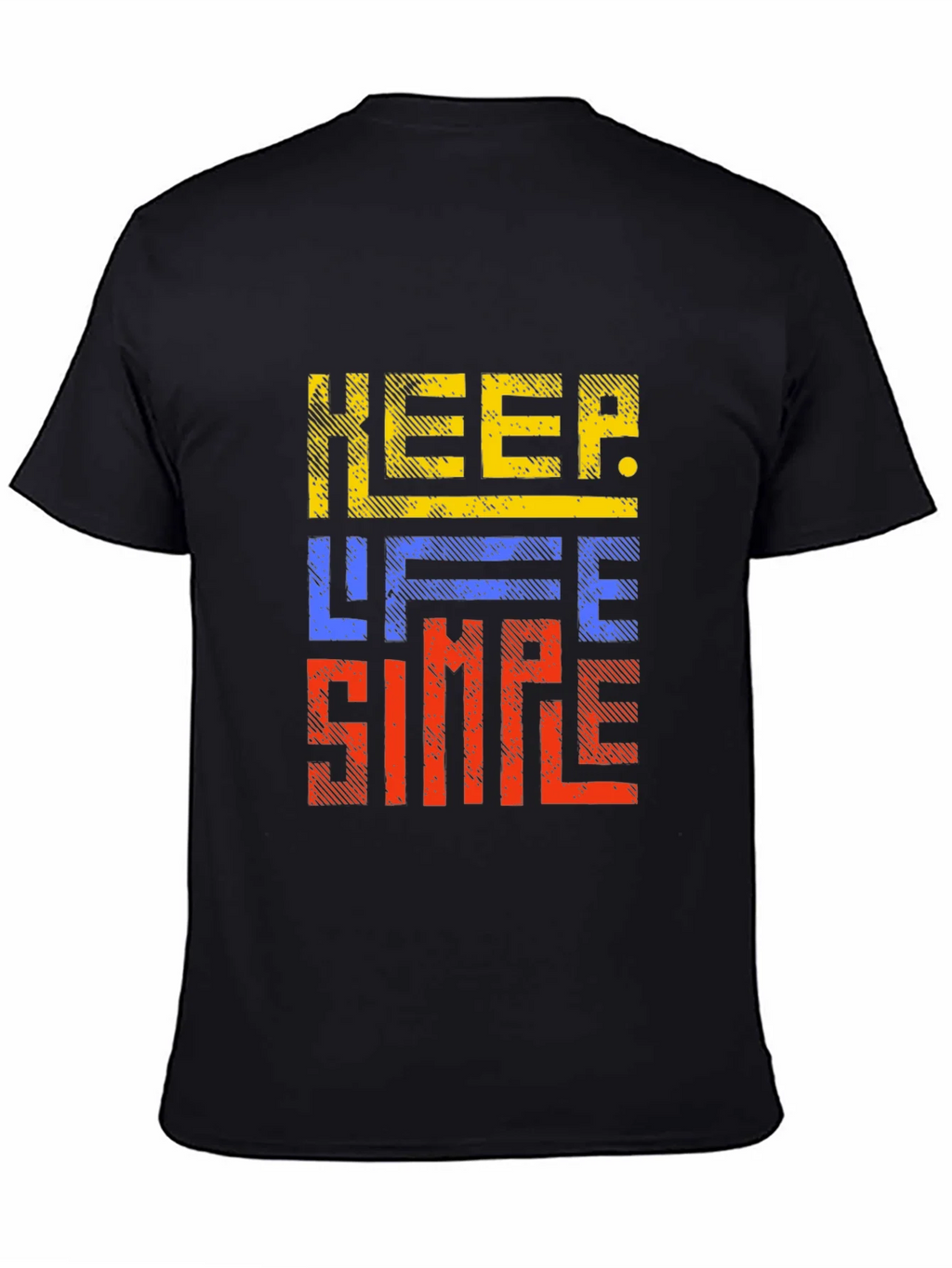 Keep Life Simple Graphic Print Black T-Shirt product image 4