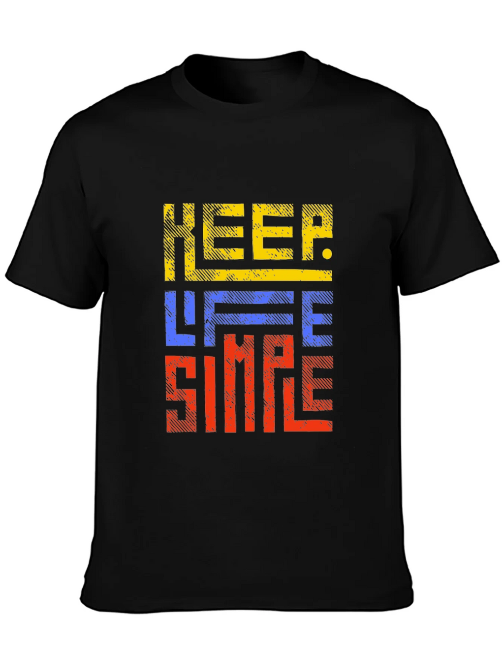 Keep Life Simple Graphic Print Black T-Shirt product image 3