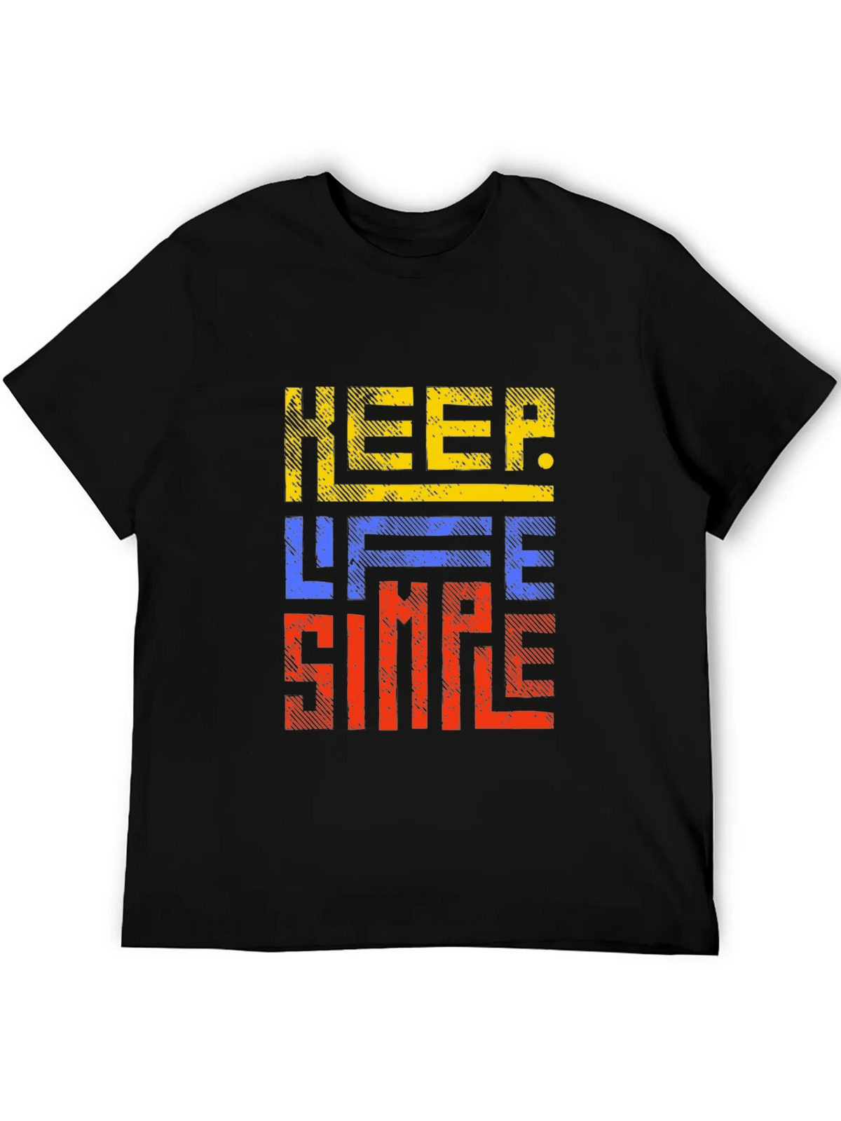 Keep Life Simple Graphic Print Black T-Shirt product image 5