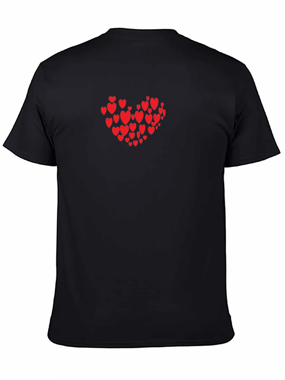 Heart Print Black T-Shirt product image 4