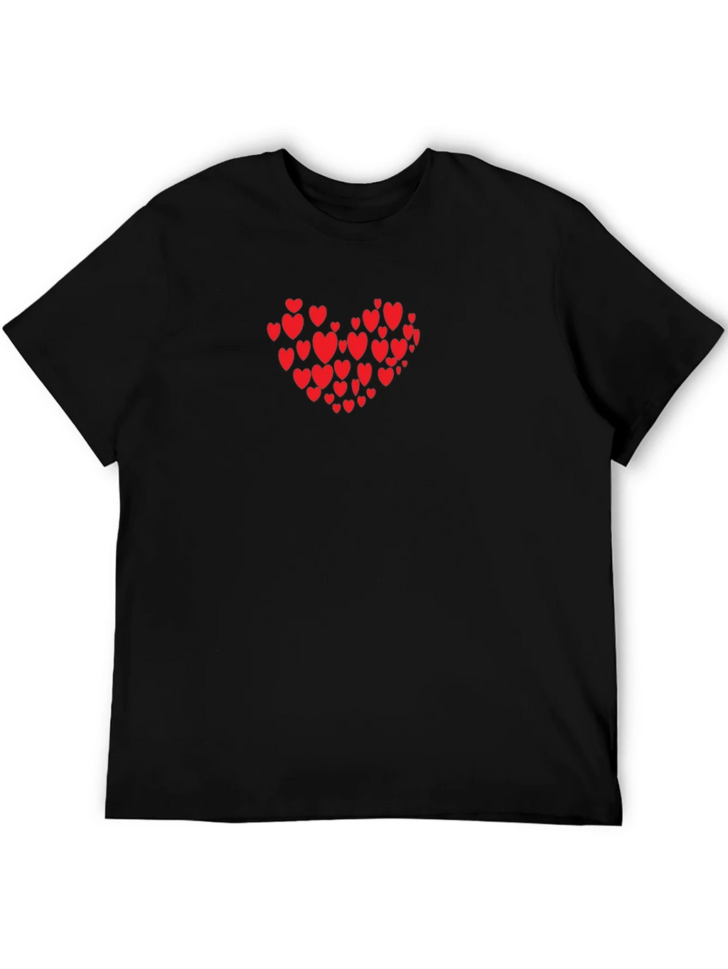 Heart Print Black T-Shirt product image 5