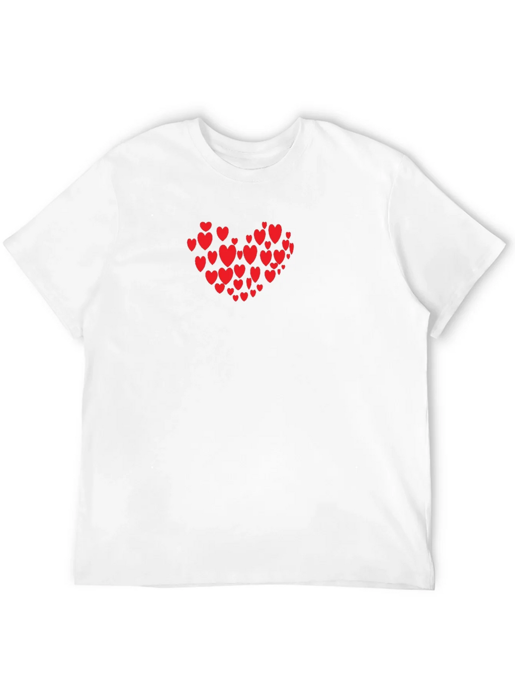 Heart Print Black T-Shirt product image 11