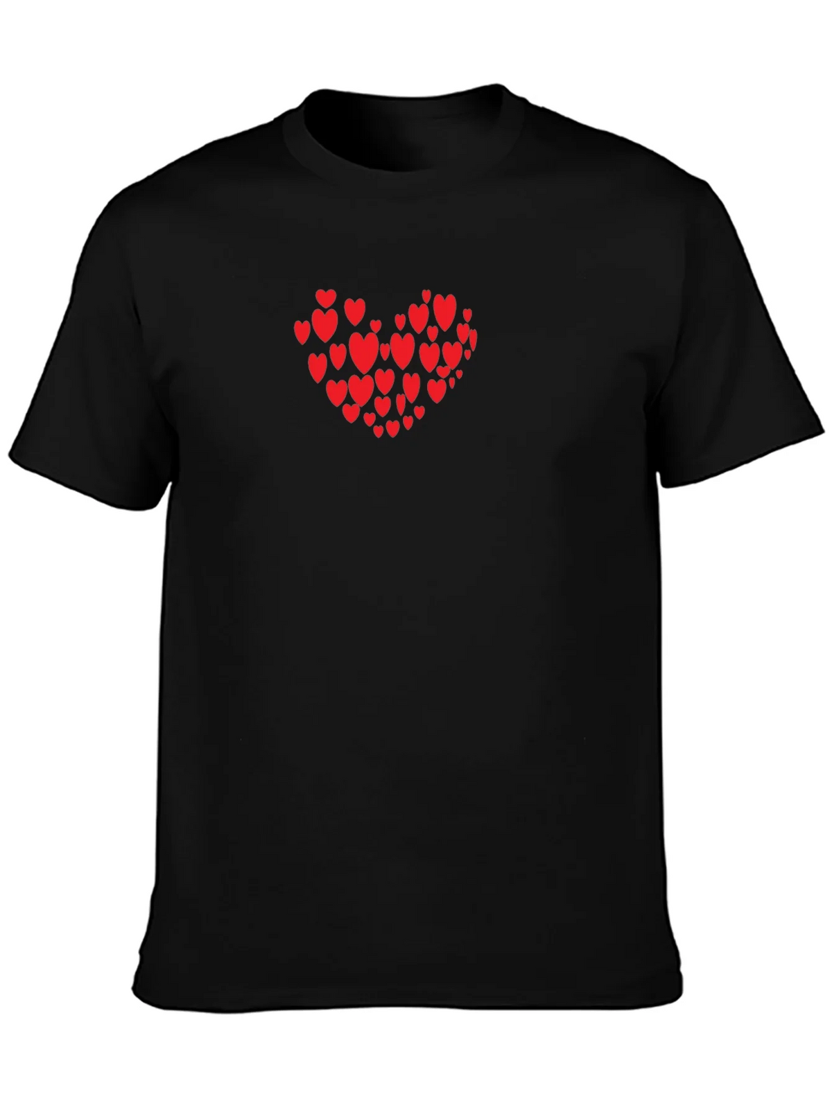 Heart Print Black T-Shirt product image 3