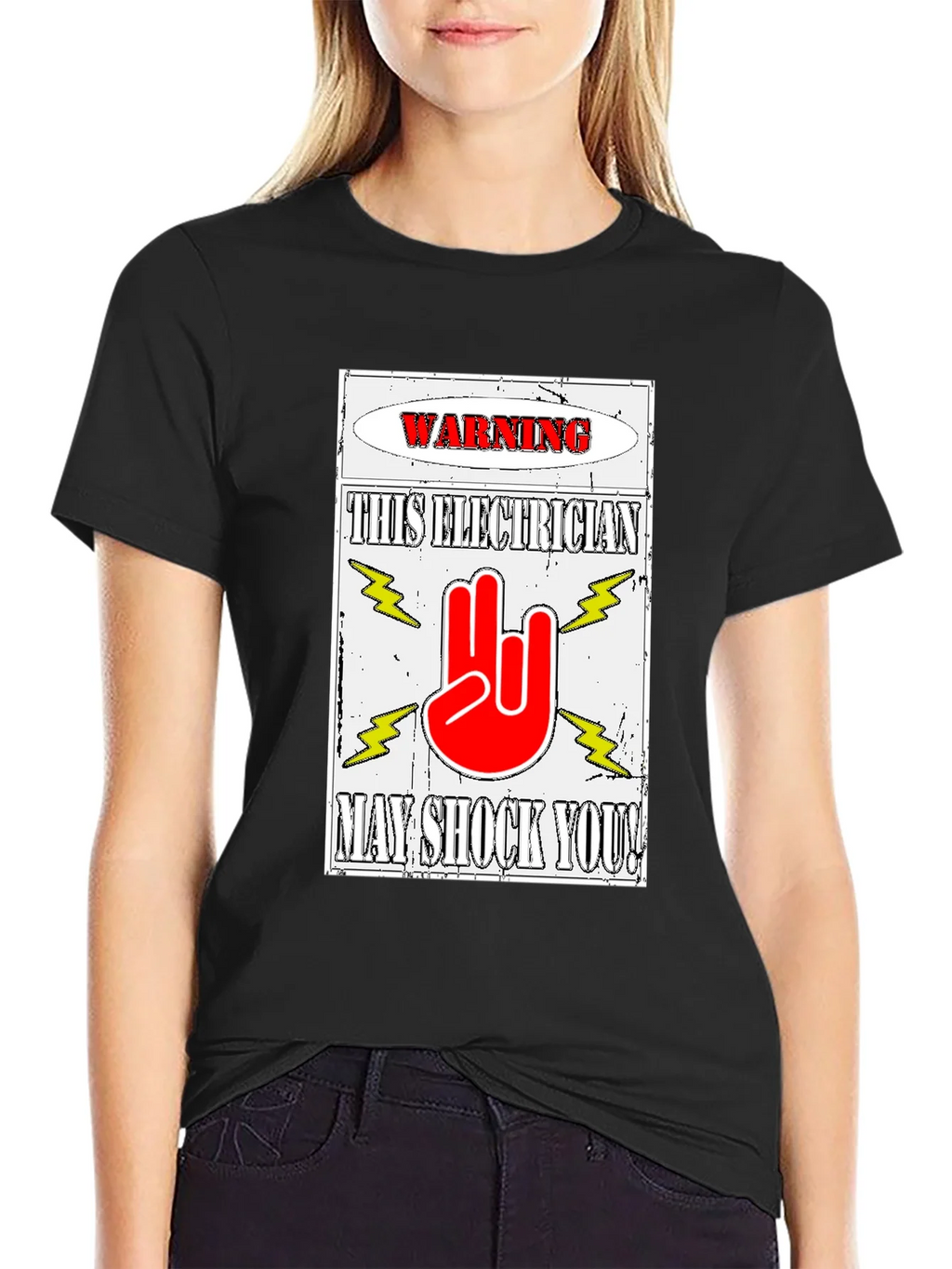 Warning Electrician T-Shirt May Shock You product image 2