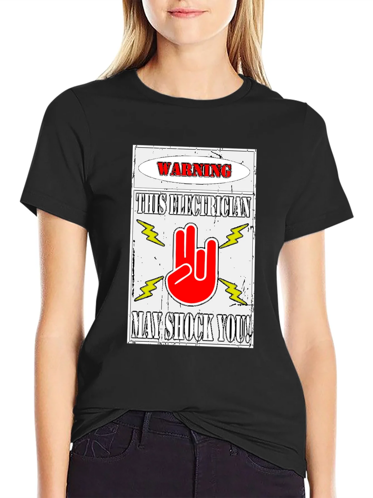 Warning Electrician T-Shirt May Shock You product image 2