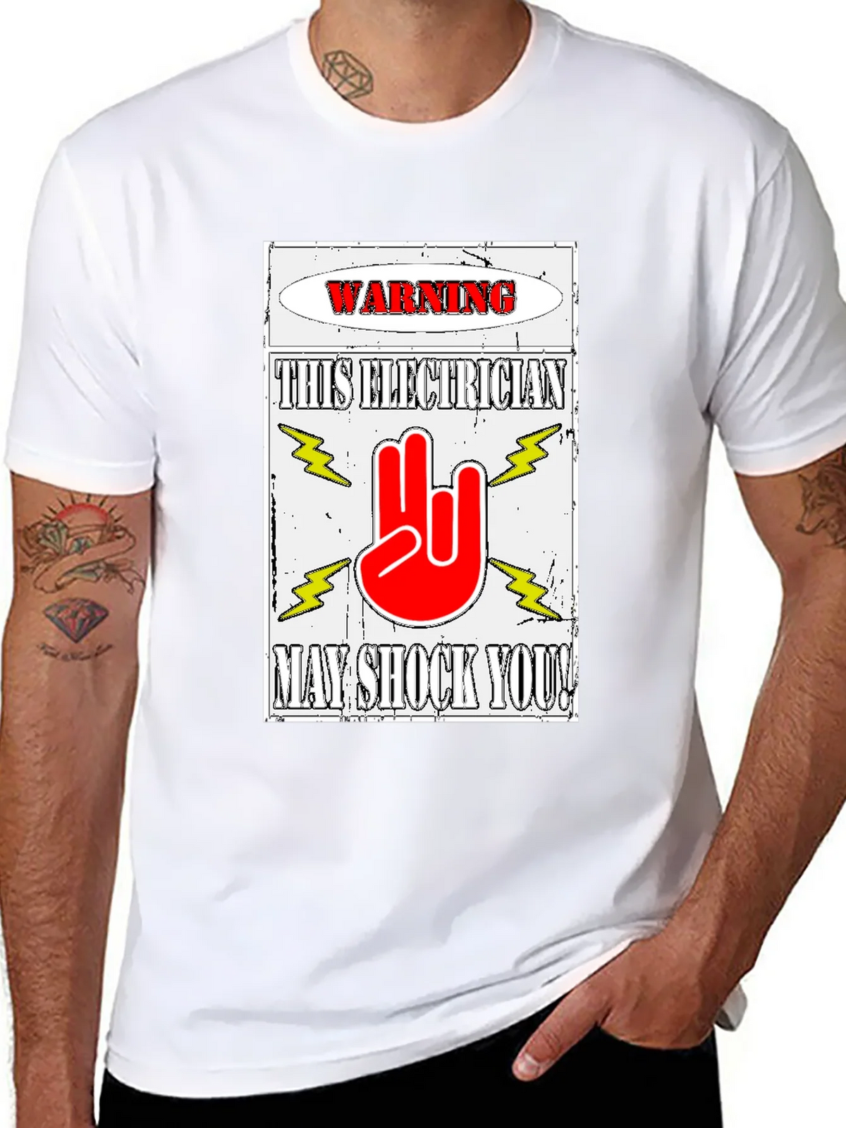 Warning Electrician T-Shirt May Shock You product image 7