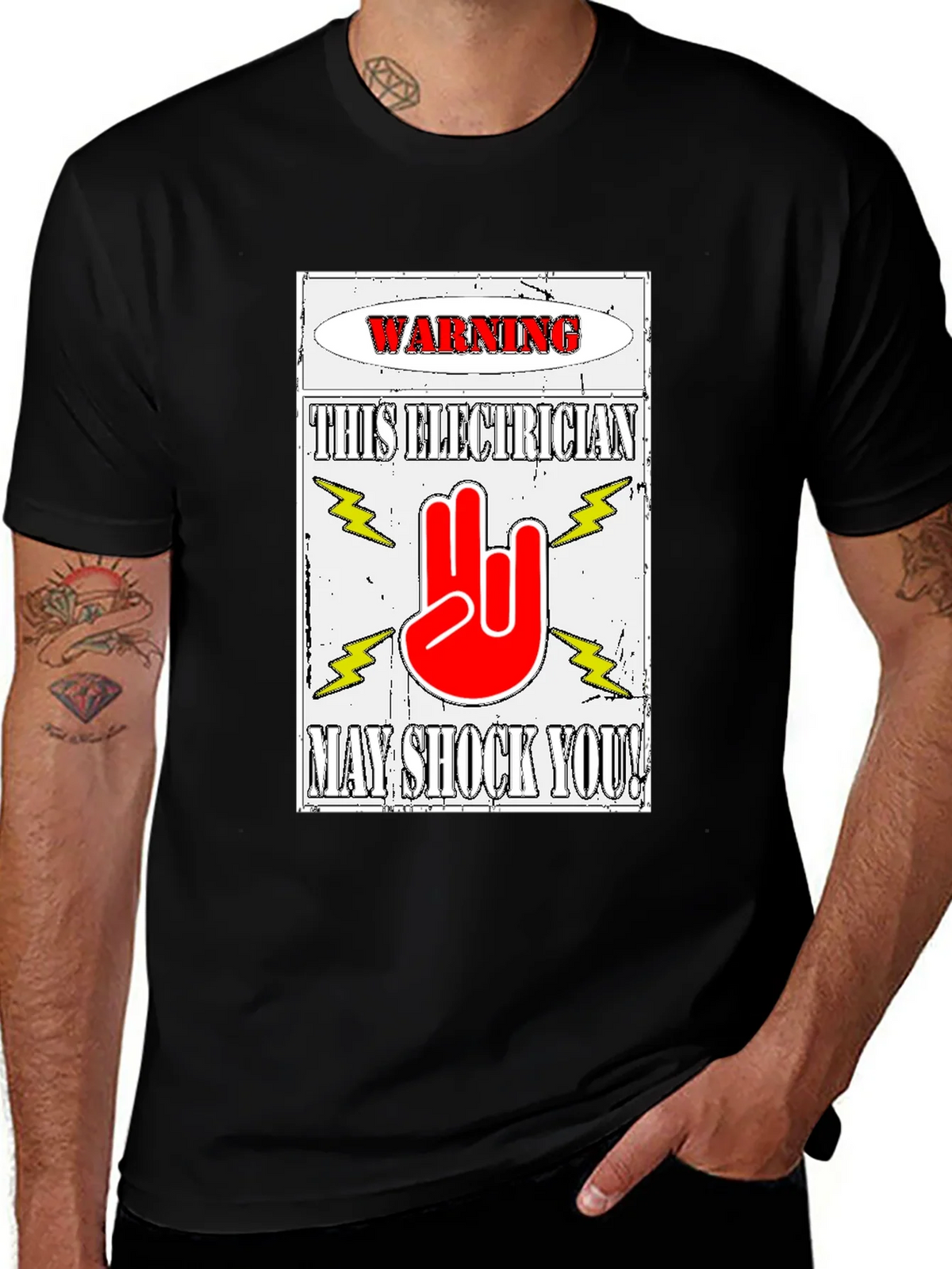 Warning Electrician T-Shirt May Shock You product image 1