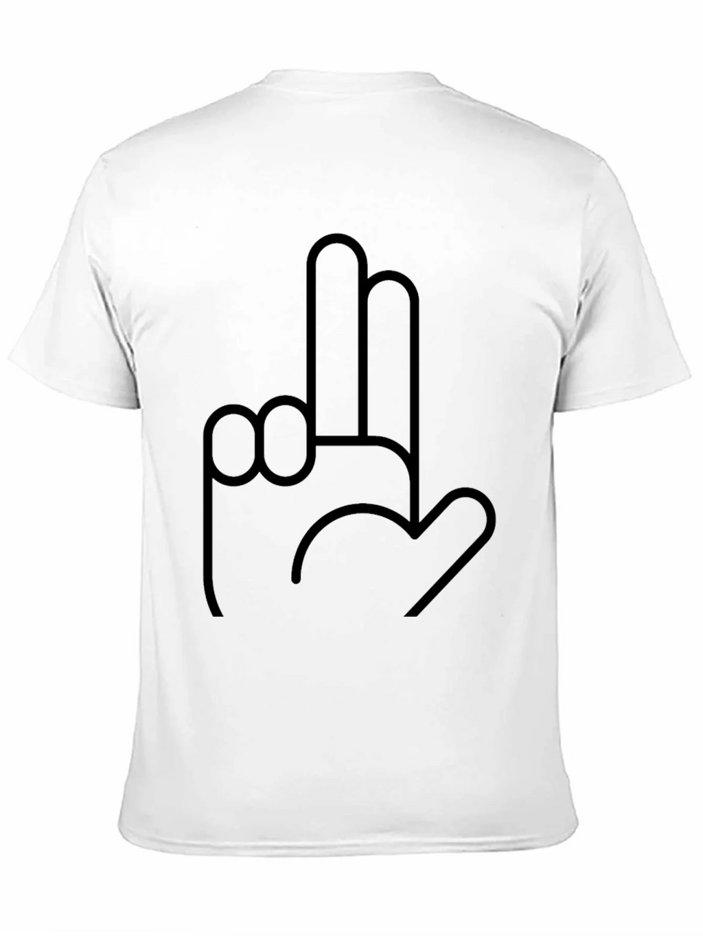 Novelty Hand Gesture Graphic Black T-Shirt product image 10