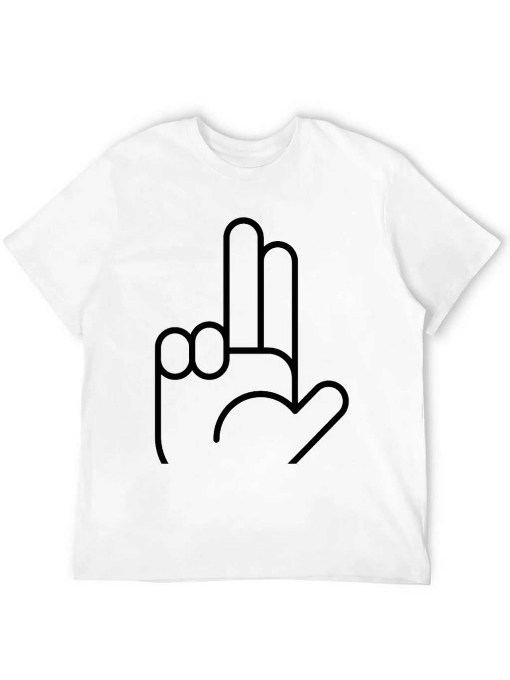 Novelty Hand Gesture Graphic Black T-Shirt product image 11
