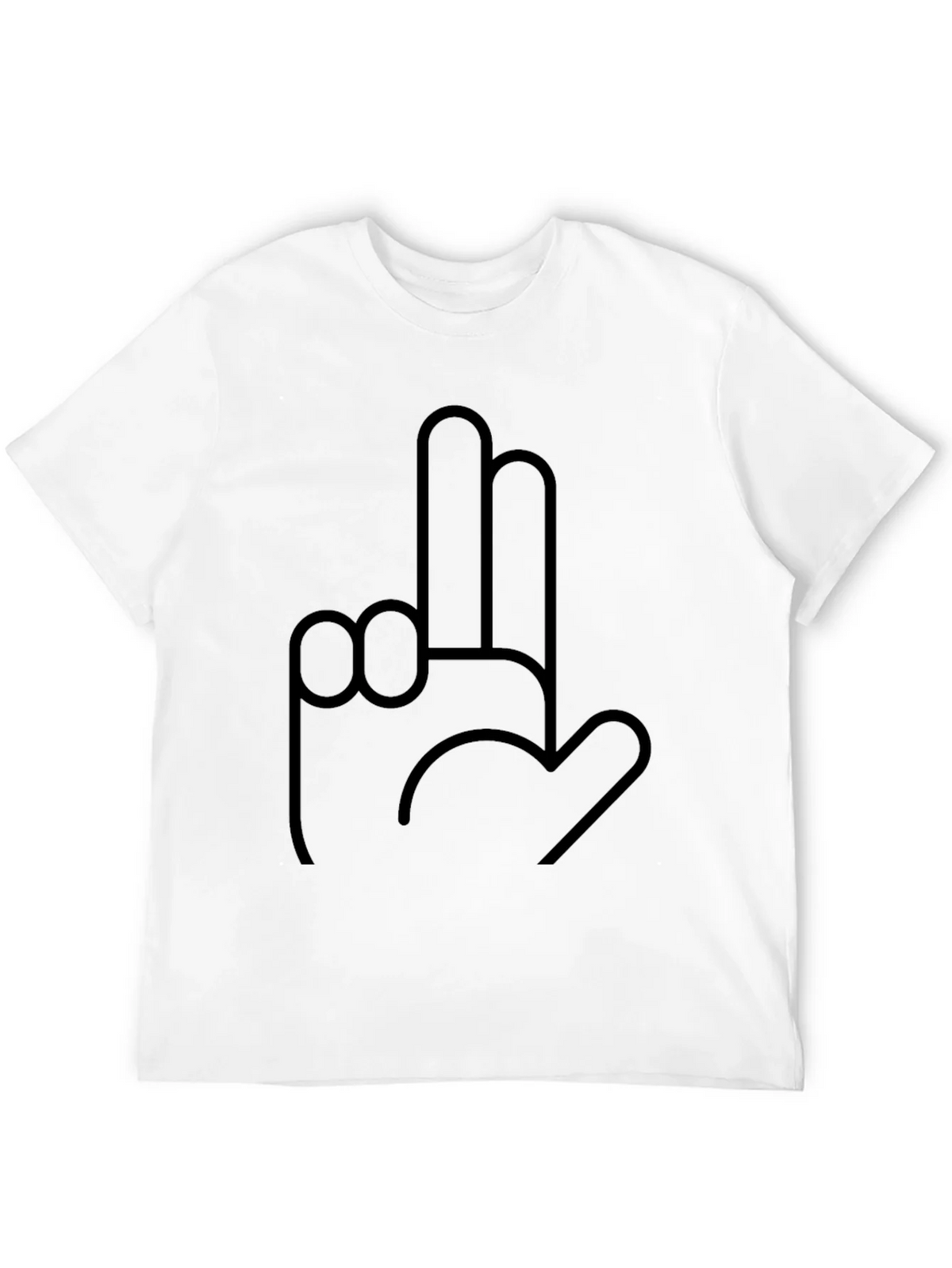 Novelty Hand Gesture Graphic Black T-Shirt product image 11