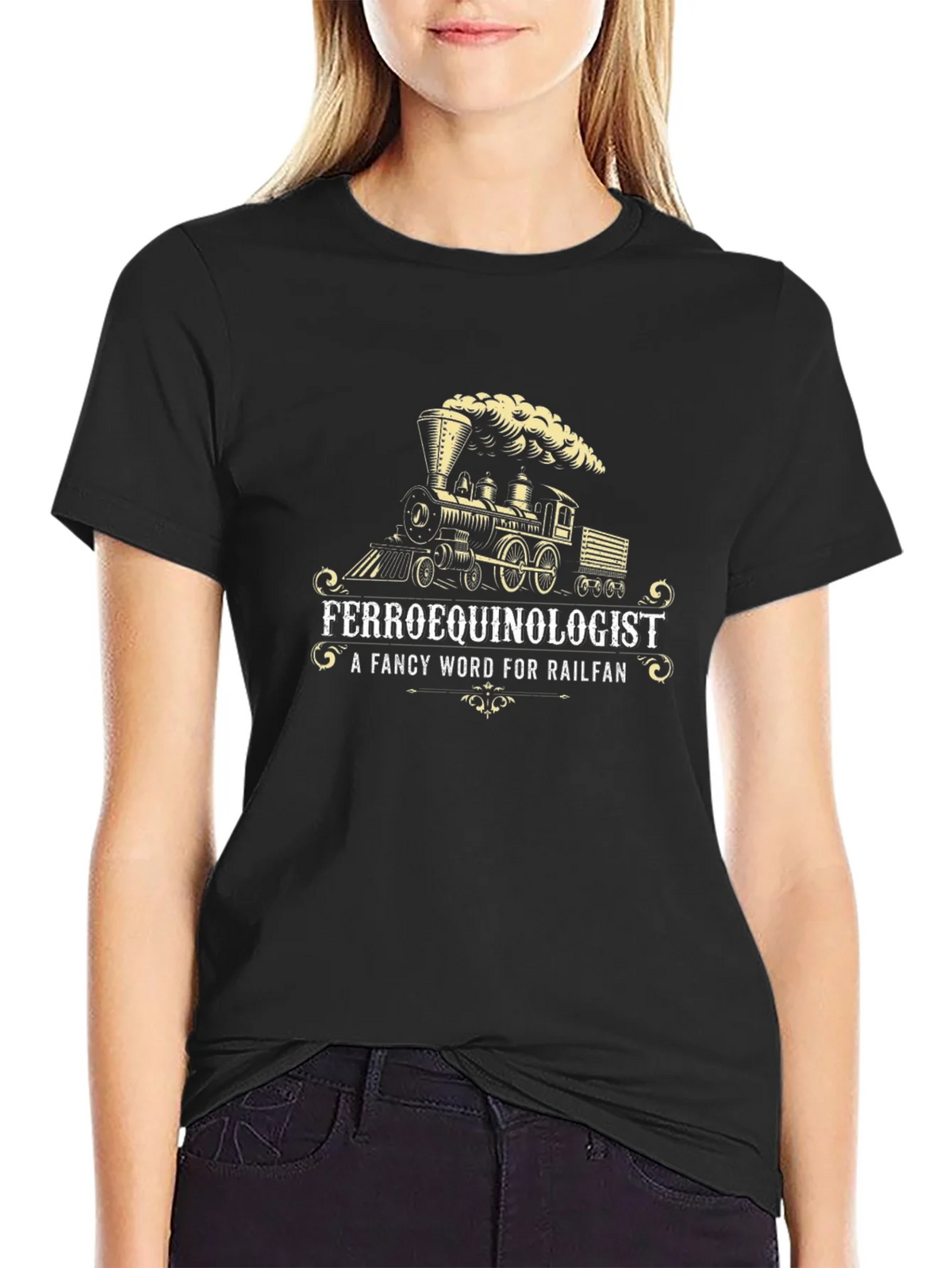 Ferroequinologist Railfan Train T-Shirt product image 2