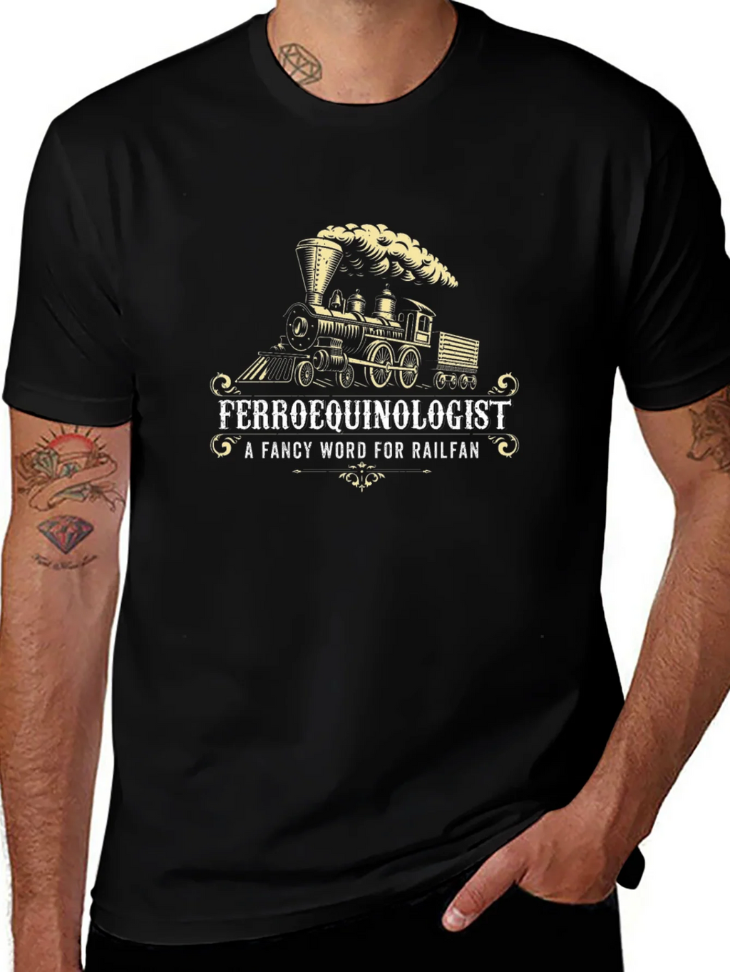 Ferroequinologist Railfan Train T-Shirt product image 1