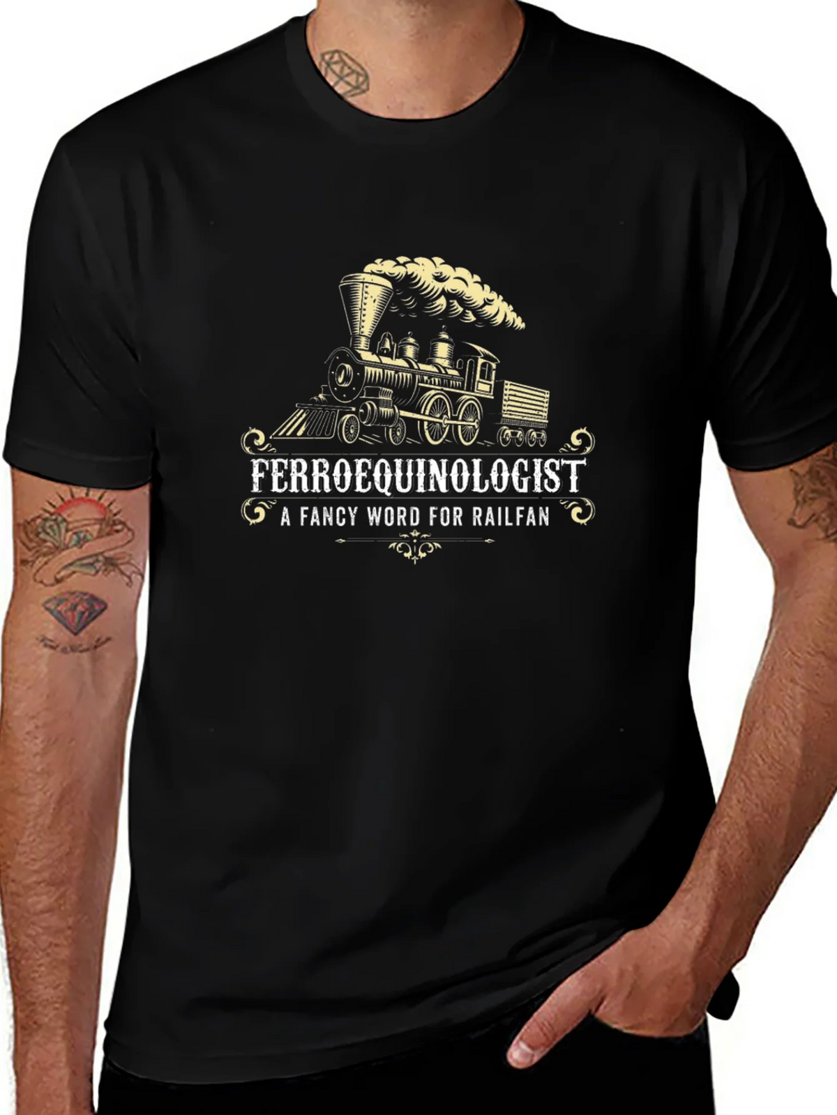 Ferroequinologist Railfan Train T-Shirt product image 1