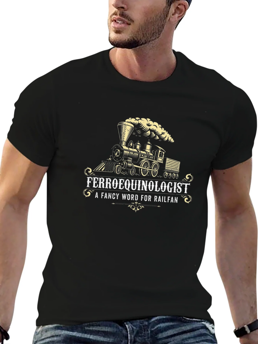 Ferroequinologist Railfan Train T-Shirt product image 6