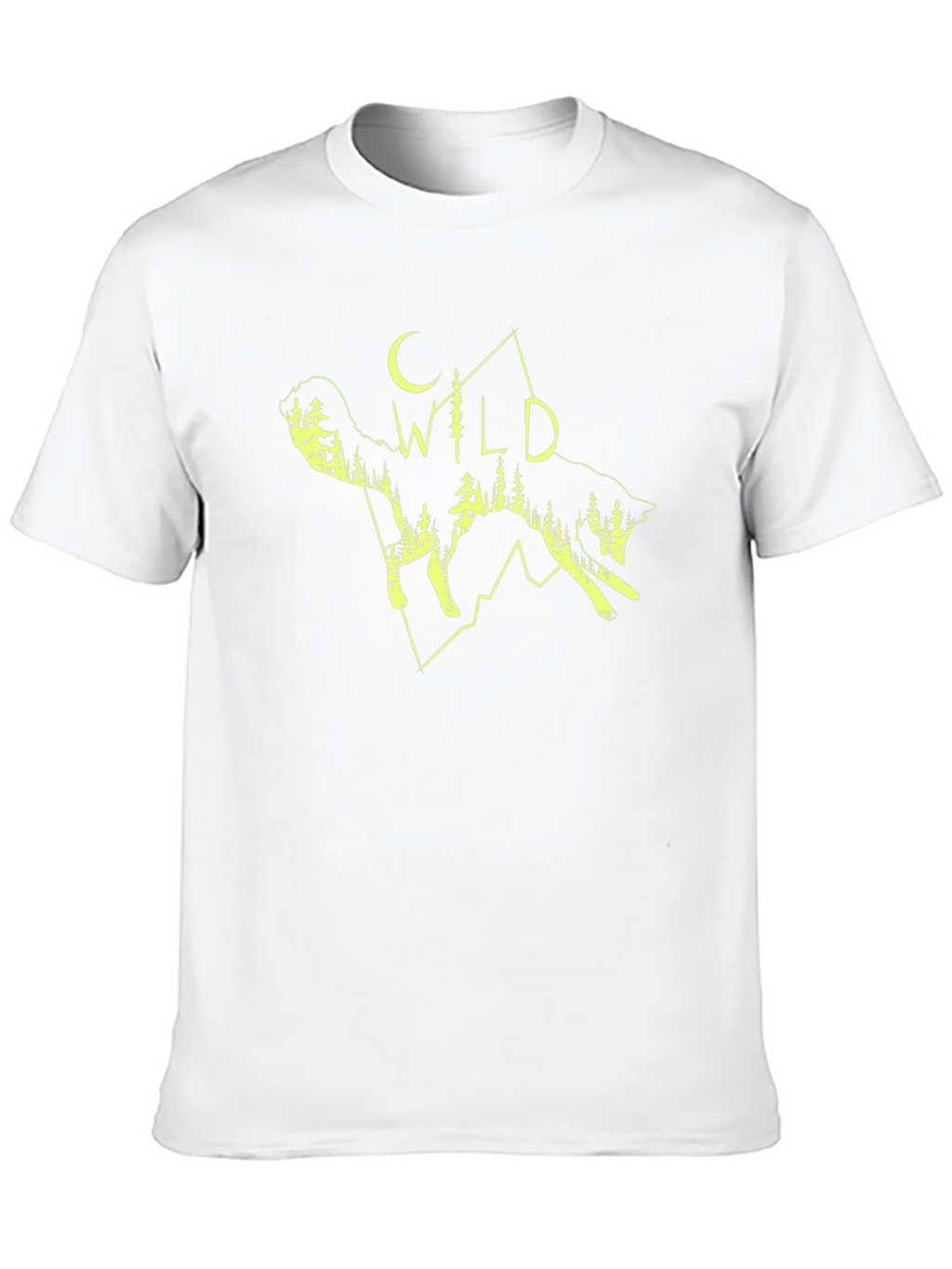 Wild Wolf Graphic Tee - Black Cotton T-Shirt product image 9