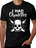 I Had Ohmlettes Skull Graphic Tee - Black product image 1