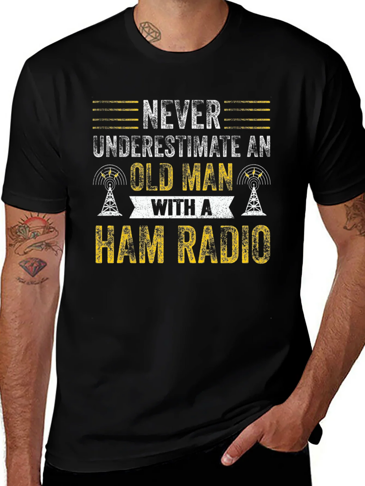 Ham Radio Old Man T-Shirt product image 1