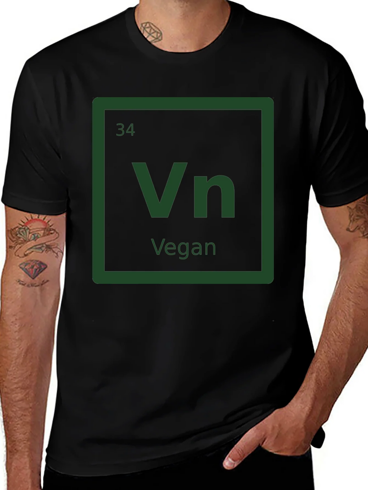 Vegan Element T-Shirt - Periodic Table Style Tee product image 1