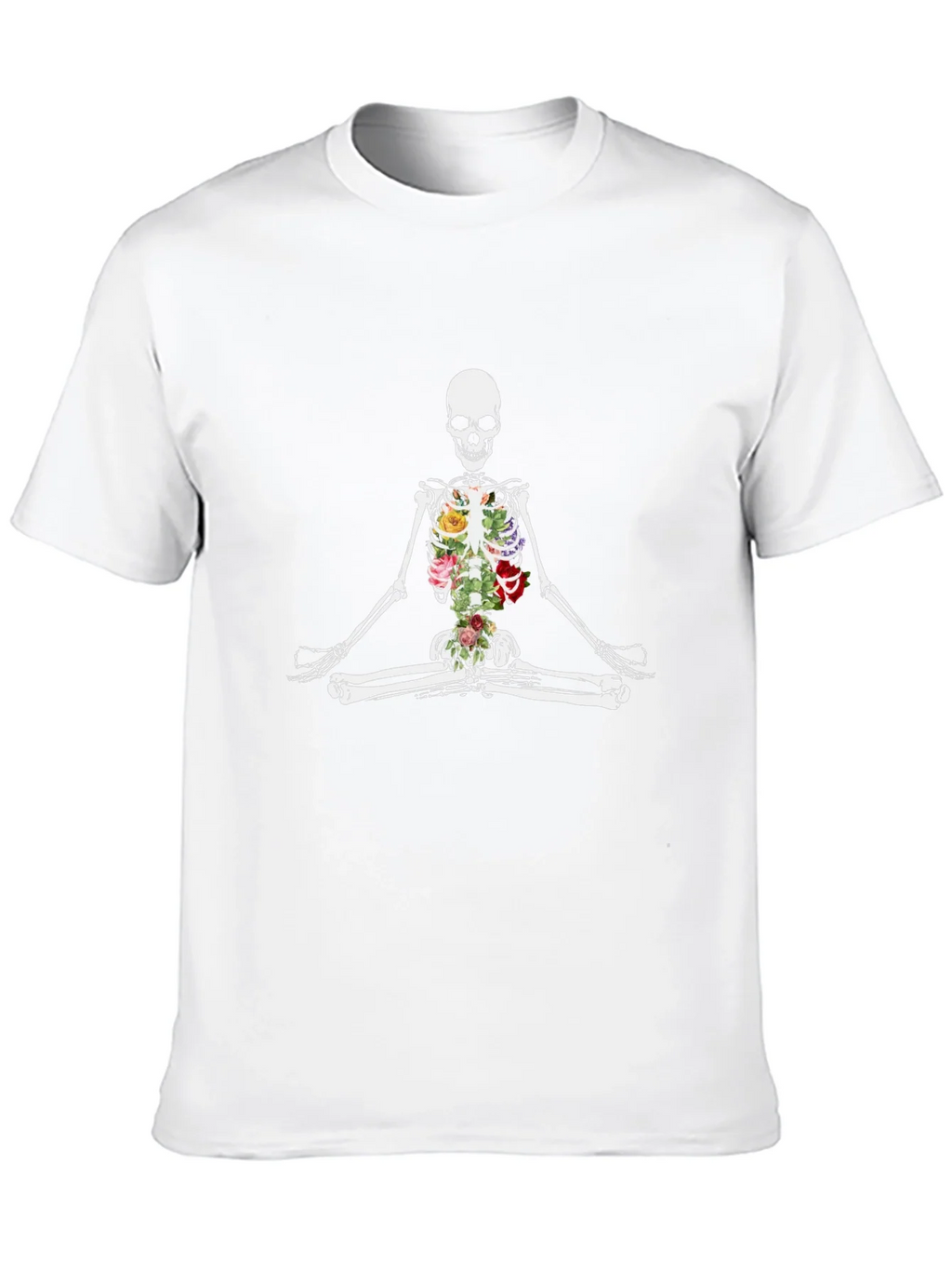 Floral Skeleton Meditation T-Shirt product image 9