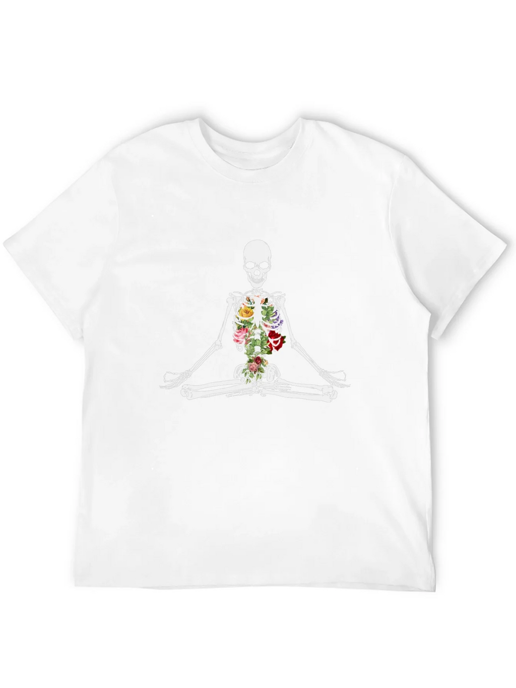 Floral Skeleton Meditation T-Shirt product image 11
