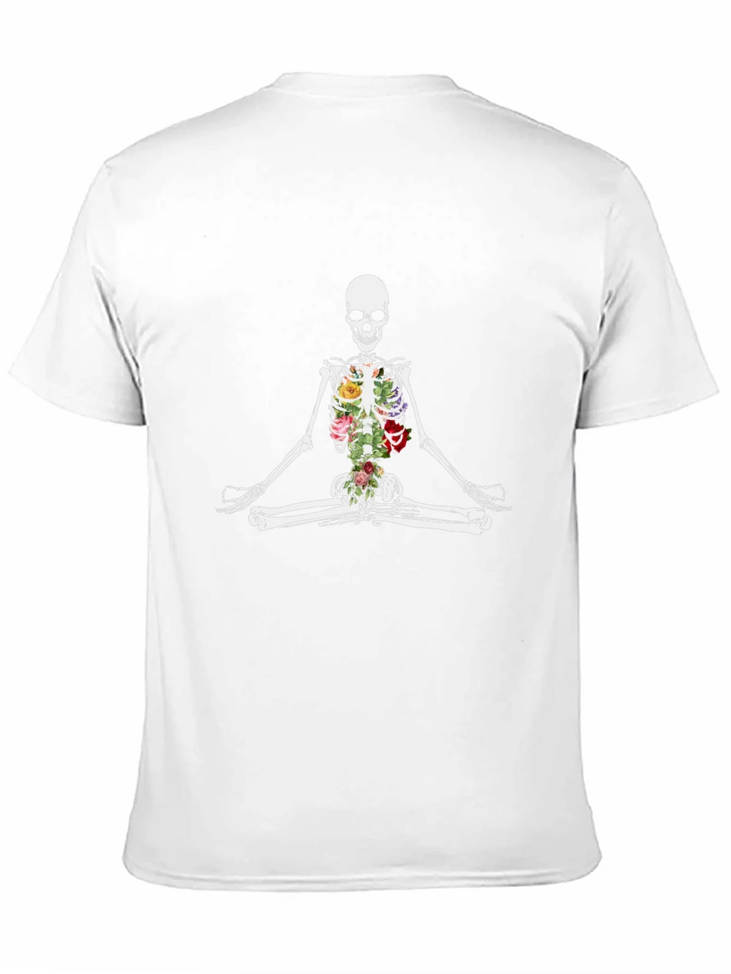 Floral Skeleton Meditation T-Shirt product image 10
