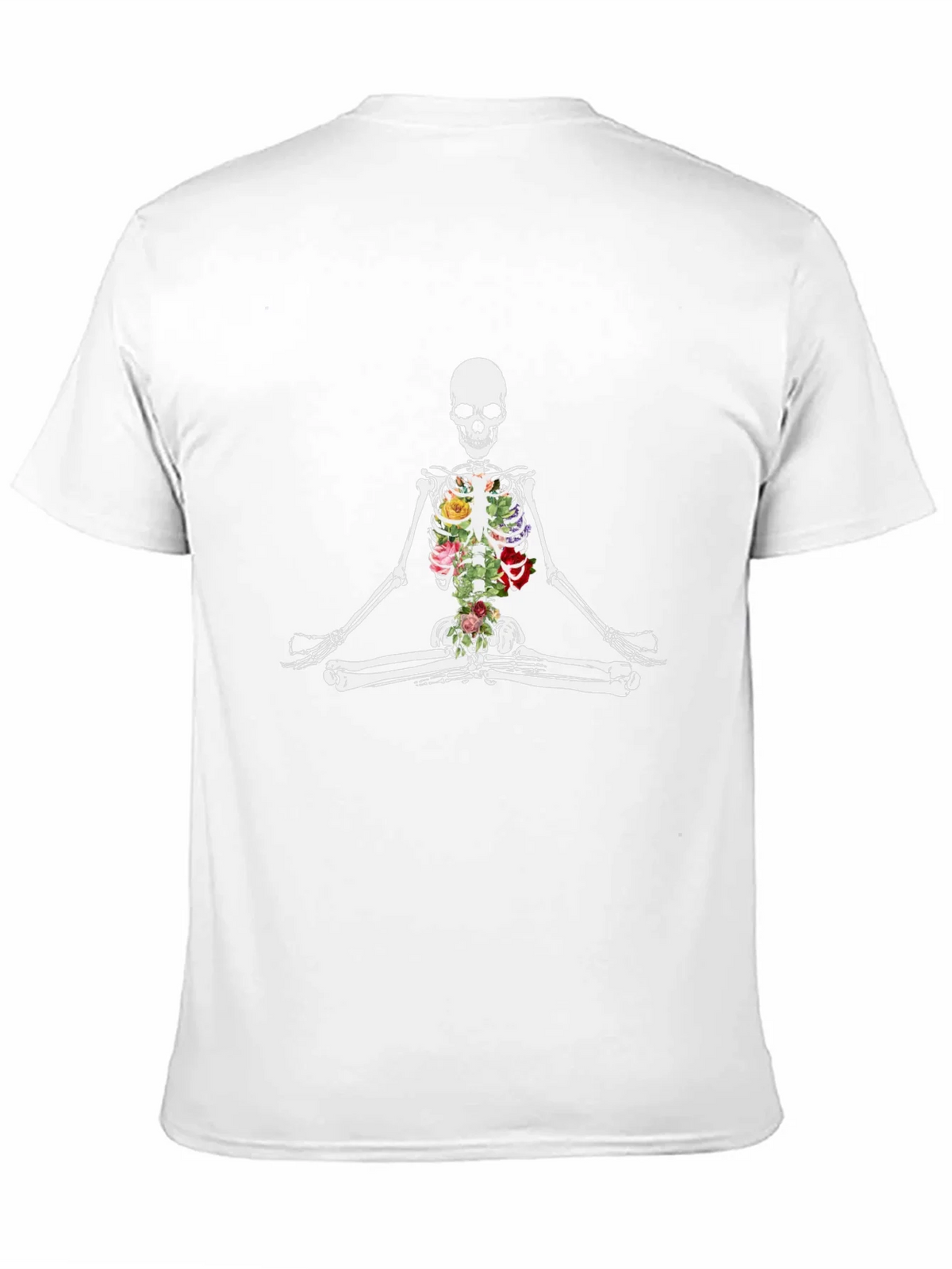 Floral Skeleton Meditation T-Shirt product image 10