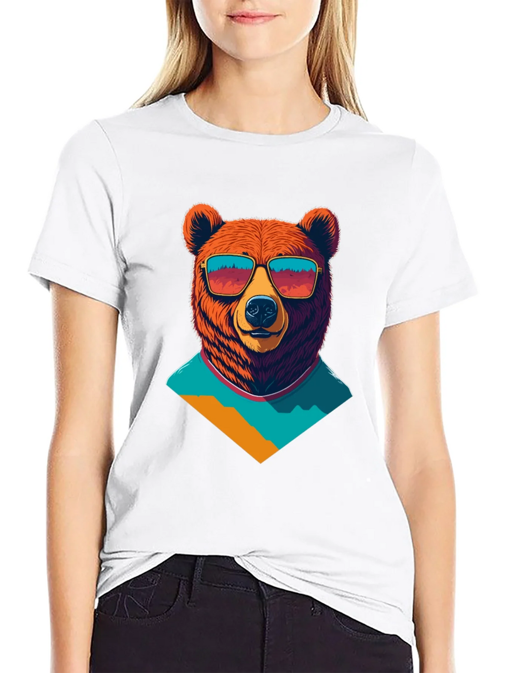 Cool Bear Graphic Tee - Black Cotton T-Shirt product image 8