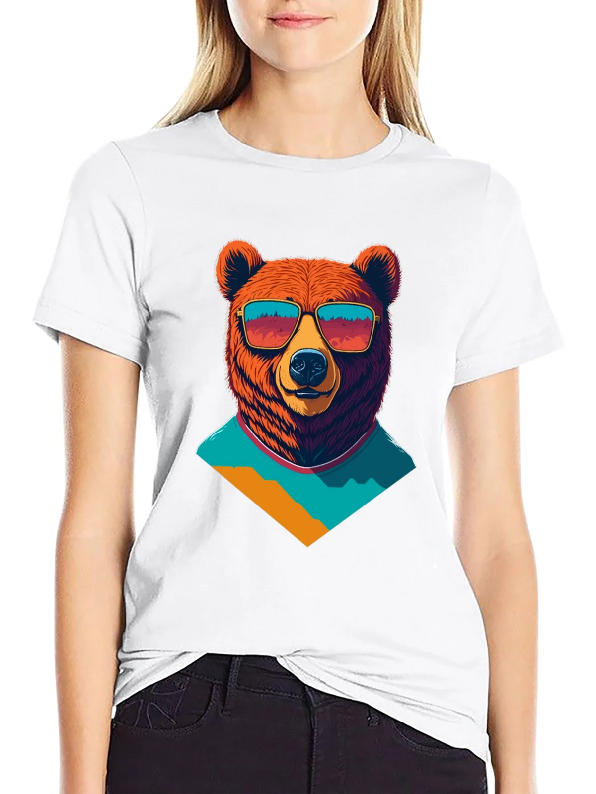 Cool Bear Graphic Tee - Black Cotton T-Shirt product image 8