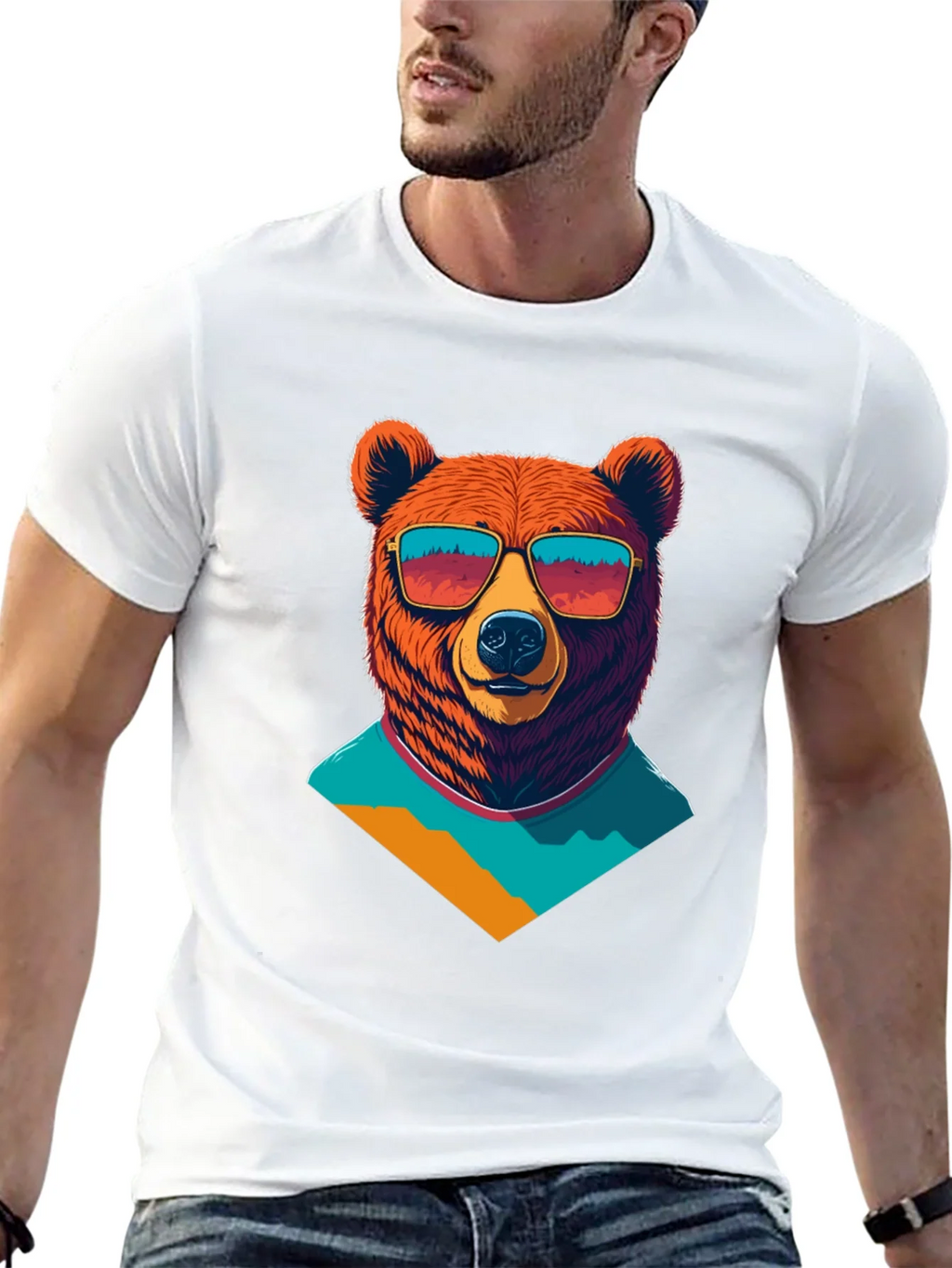 Cool Bear Graphic Tee - Black Cotton T-Shirt product image 12